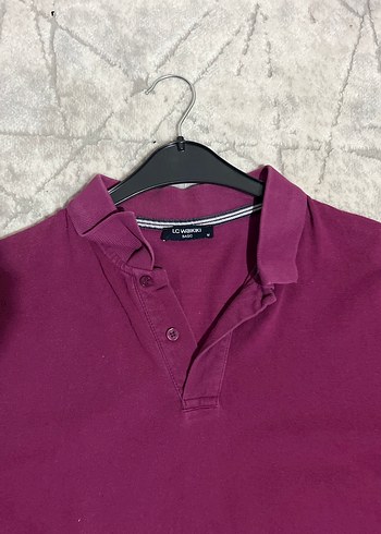 Bordo Düğmeli Erkek Polo Tişört - Görsel 3