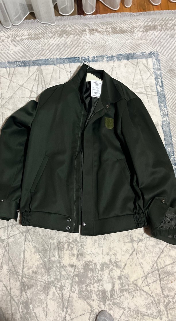 Askeriye Düğmeli Yeşil Erkek Midi Ceket - Görsel 2