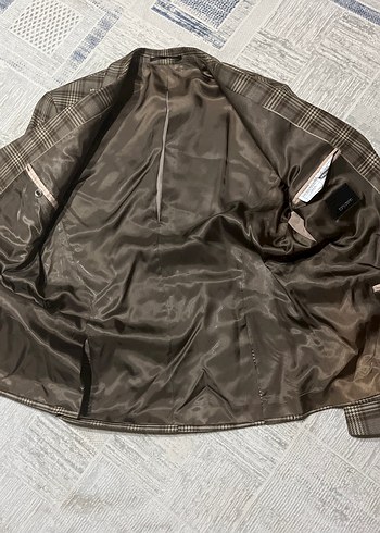 Kahverengi Ekoseli Erkek Ceket - Görsel 2