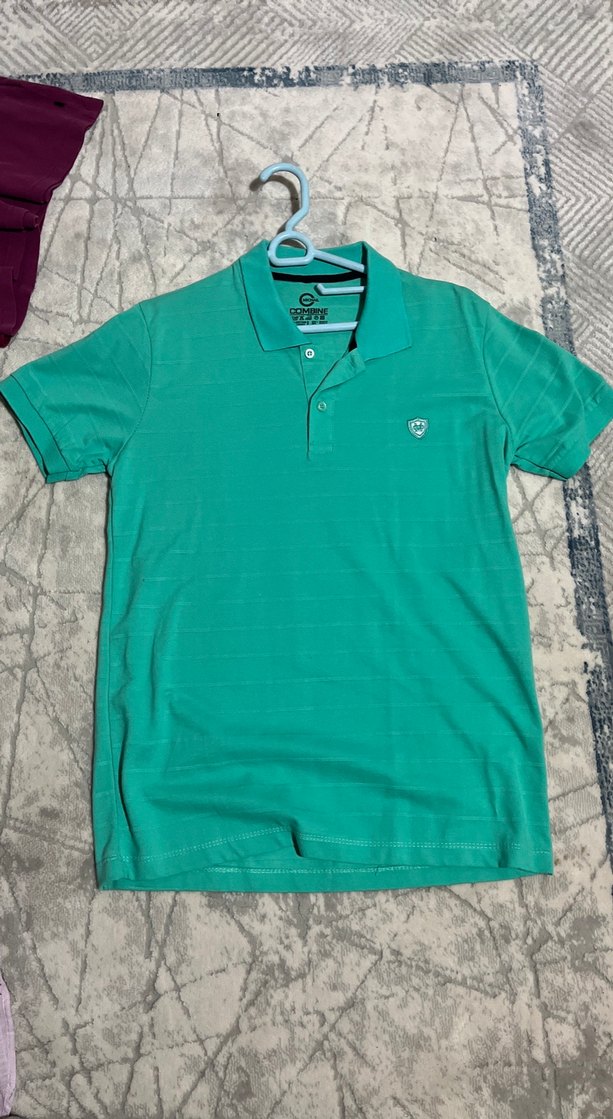 Erkek Yeşil Kısa Kollu Polo Tişört - Görsel 2