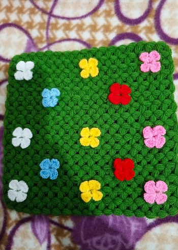 Çiçek Desenli Renkli Banyo lifi - Görsel 2