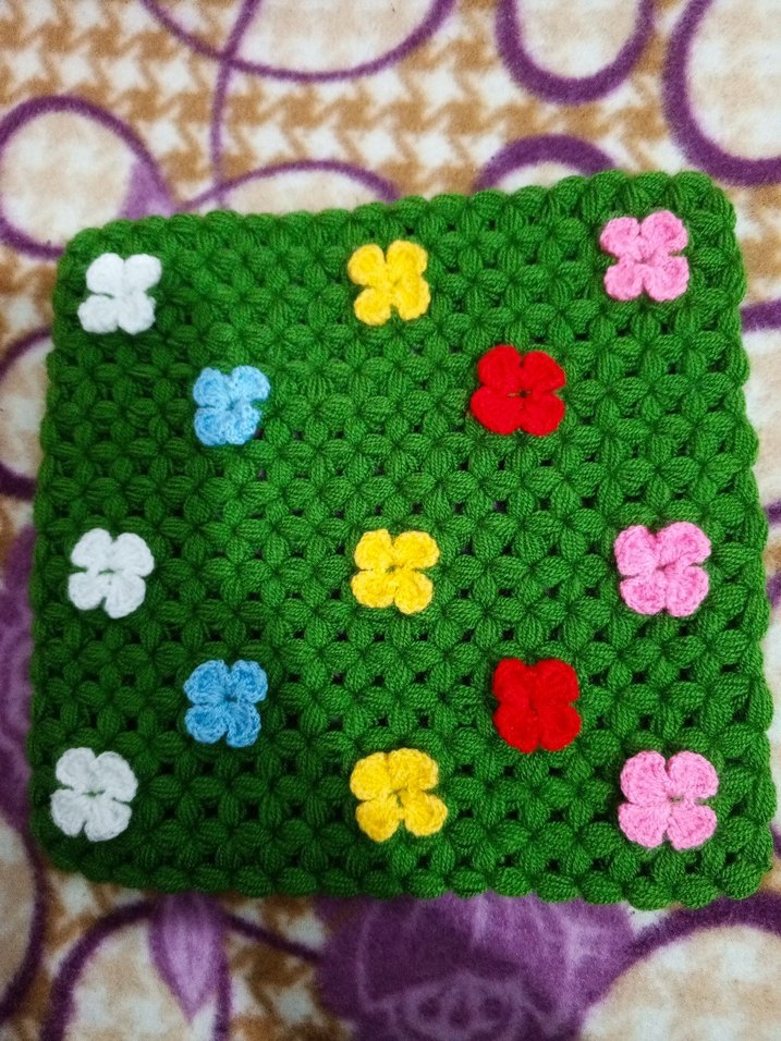 Çiçek Desenli Renkli Banyo lifi - Görsel 2