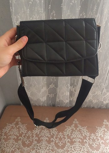 Siyah Deri Kemerli Kadın Çanta - Görsel 2