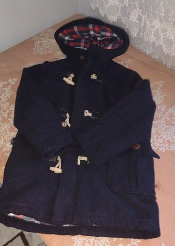 Lacivert Erkek Çocuk Düğmeli Streetwear Mont - Görsel 4