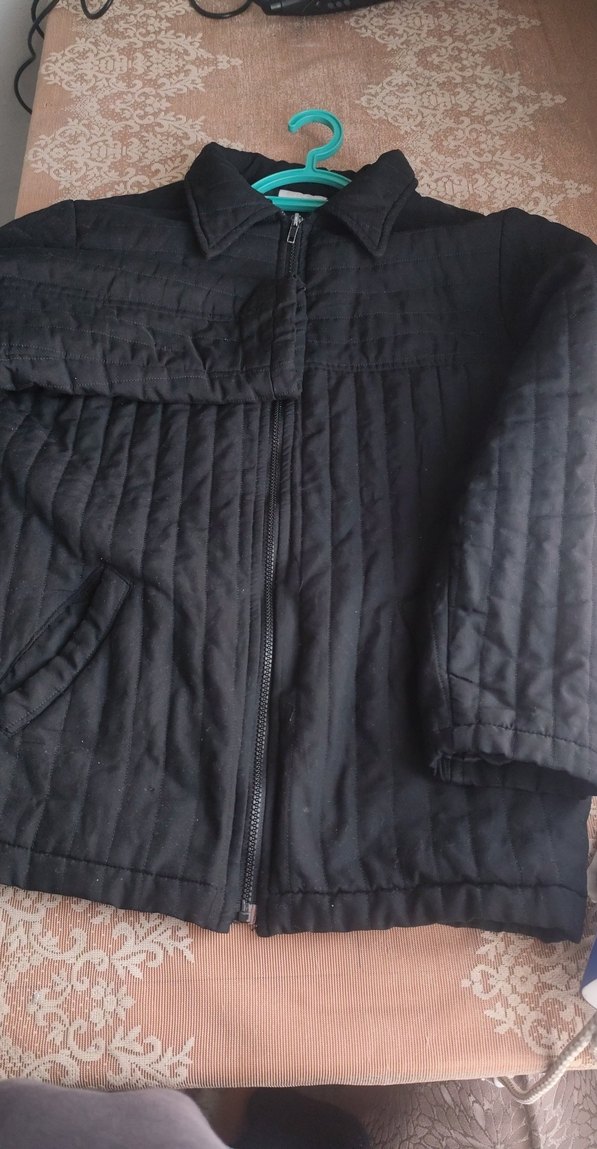 Siyah Kadın Midi Boy Fermuarlı Ceket - Görsel 2