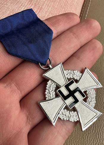 Nazi Alman Gümüş Liyakat Madalya Askeri - Görsel 7