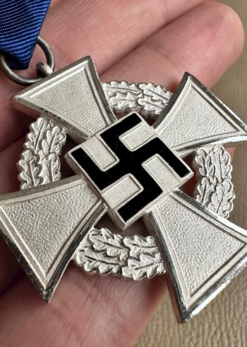 Nazi Alman Gümüş Liyakat Madalya Askeri - Görsel 8