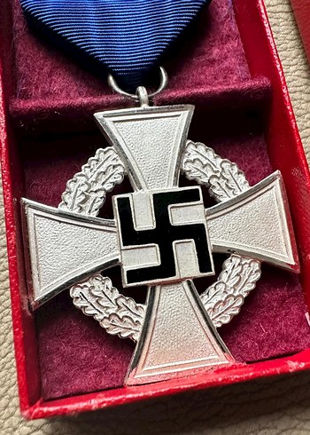 Nazi Alman Gümüş Liyakat Madalya Askeri - Görsel 3