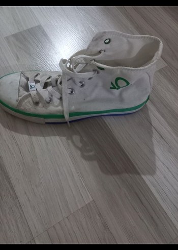 Beyaz Bağcıklı Kadın Spor Ayakkabı - Görsel 2