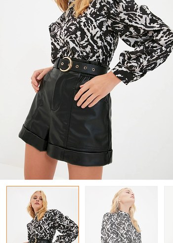 Zebra Desenli Uzun Kollu Kadın Bluz - Görsel 3