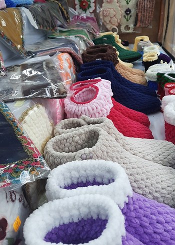 Kız Çocuk Örgü Sıcak Ev Terliği - Görsel 2