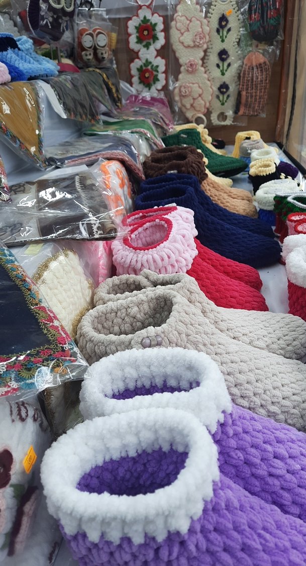 Kız Çocuk Örgü Sıcak Ev Terliği - Görsel 2