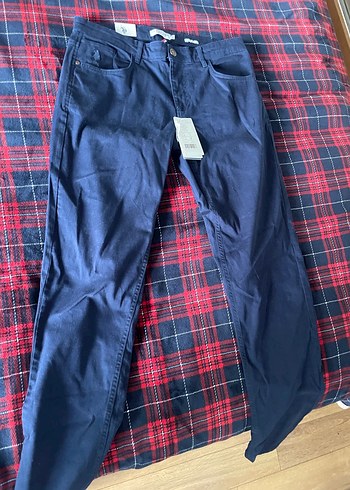 Erkek Mavi Parlak Denim Pantolon - Görsel 2