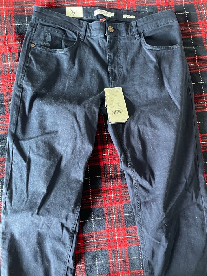 Erkek Mavi Parlak Denim Pantolon - Görsel 4