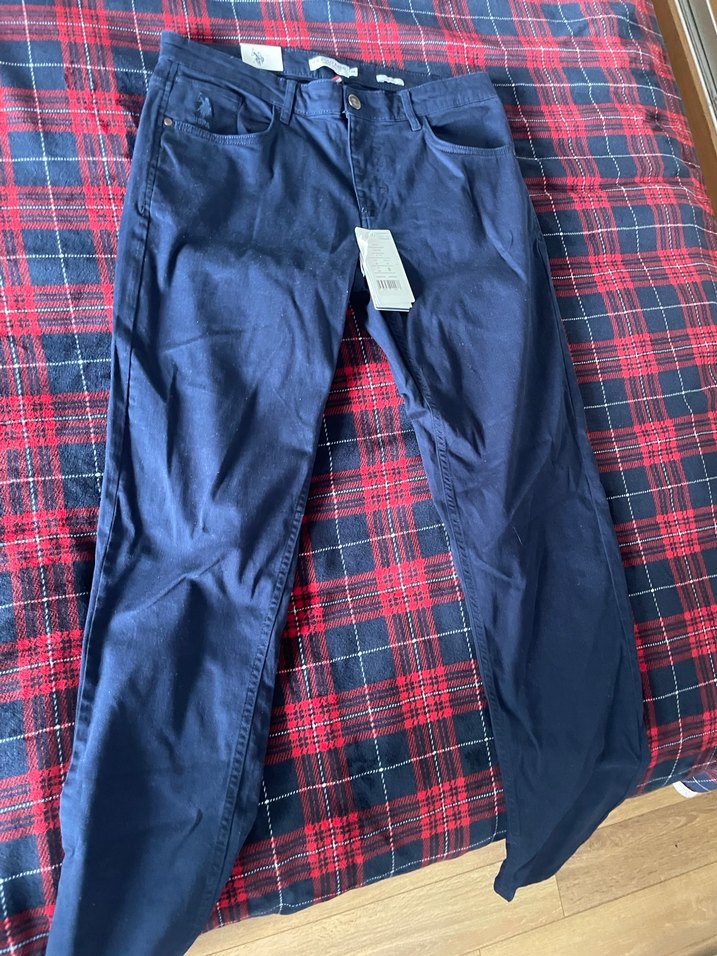 Erkek Mavi Parlak Denim Pantolon - Görsel 2