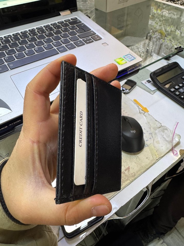 Siyah BOSS suni Deri  Kartlık - Görsel 5