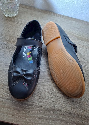 Kız Çocuk Siyah Tokalı Babet Ayakkabı - Görsel 4