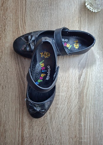 Kız Çocuk Siyah Tokalı Babet Ayakkabı - Görsel 3