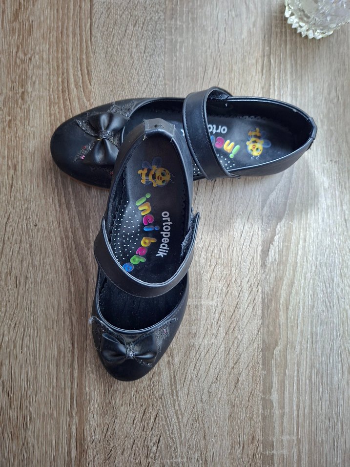 Kız Çocuk Siyah Tokalı Babet Ayakkabı - Görsel 3