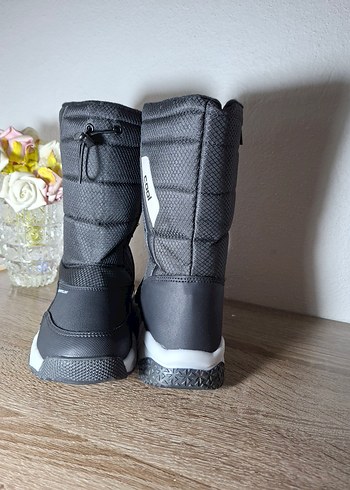 Gri Unisex Çocuk Botu Velcro Kapamalı - Görsel 3