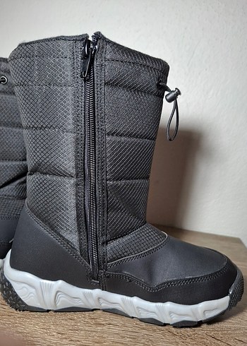 Gri Unisex Çocuk Botu Velcro Kapamalı - Görsel 4