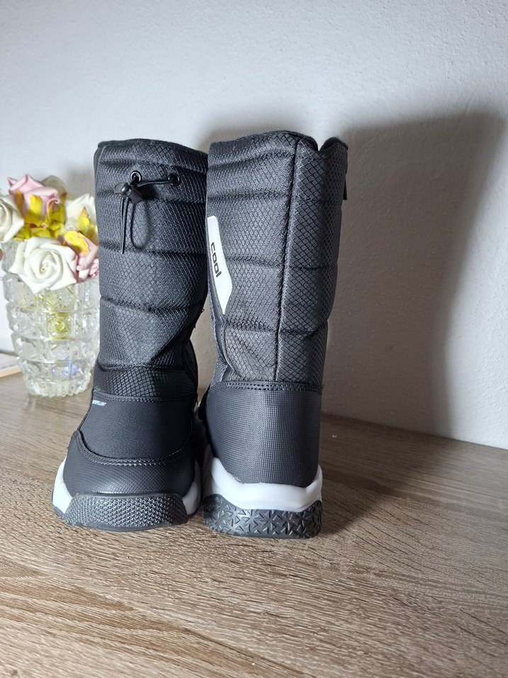 Gri Unisex Çocuk Botu Velcro Kapamalı - Görsel 3