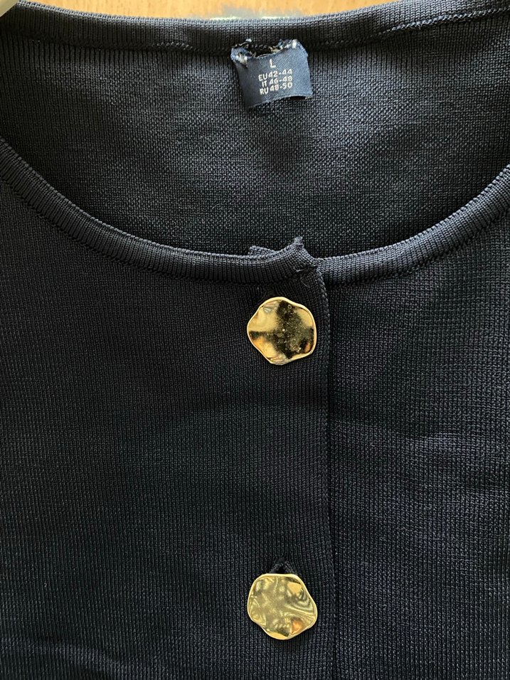 Düğmeli lacivert Kolsuz Kadın Yelek - Görsel 4