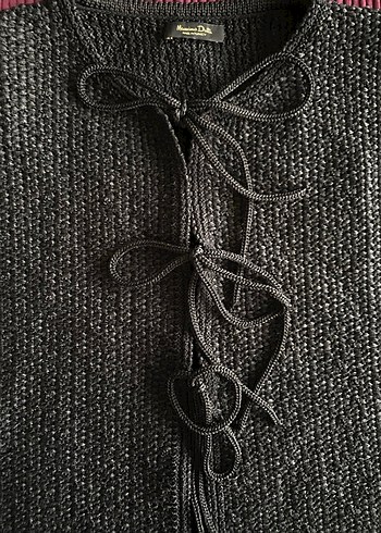 Siyah Örgü Kolsuz Kadın Yelek - Görsel 2