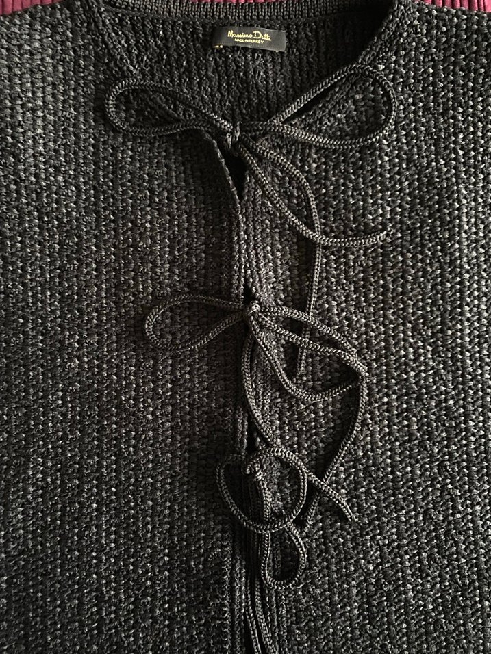 Siyah Örgü Kolsuz Kadın Yelek - Görsel 2