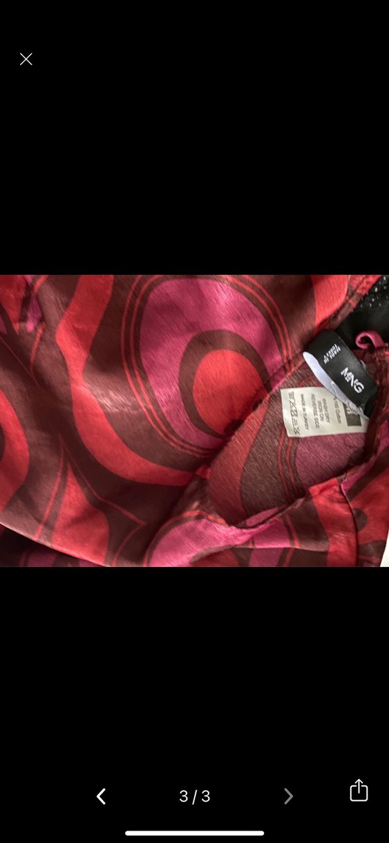 Bordo Batik Desenli Uzun Kollu Elbise - Görsel 3