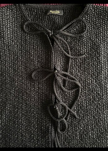 Siyah Örgü Kolsuz Kadın Yelek - Görsel 2