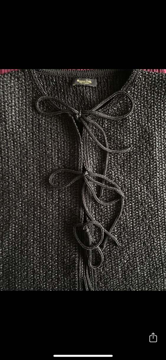 Siyah Örgü Kolsuz Kadın Yelek - Görsel 2