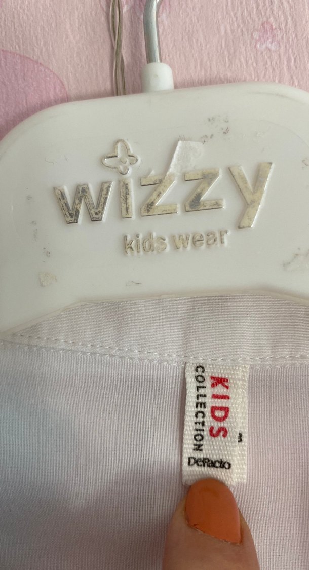 Çocuk Beyaz Pamuklu Düğmeli Gömlek - Görsel 3