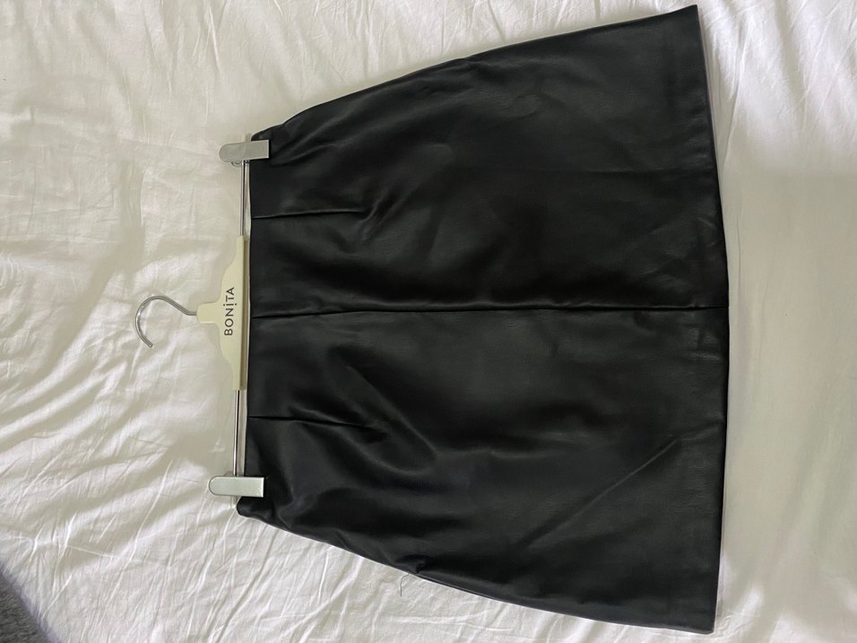 Siyah Suni deri Mini Etek - Görsel 2