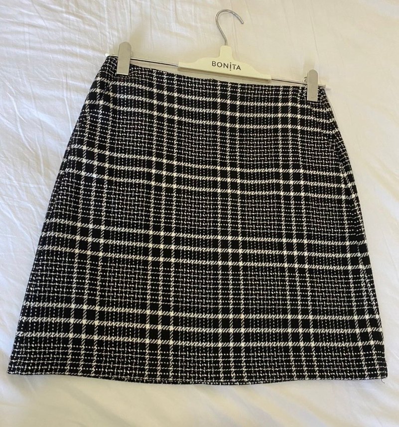 Siyah Kareli Mini Etek - Görsel 2