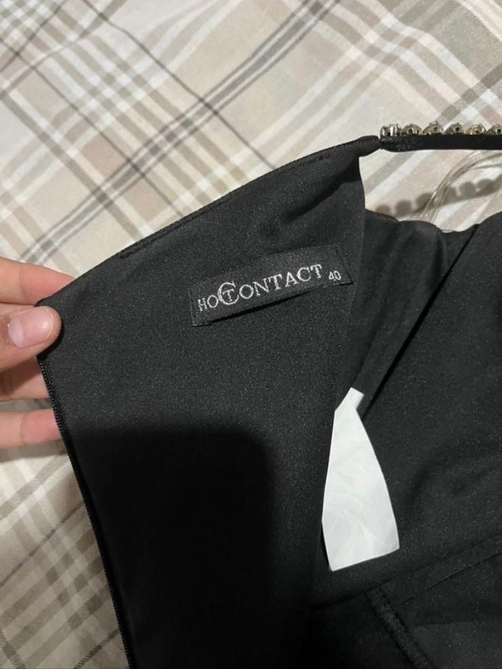 Siyah Drapeli Uzun Kadın Gece Elbisesi - Görsel 3