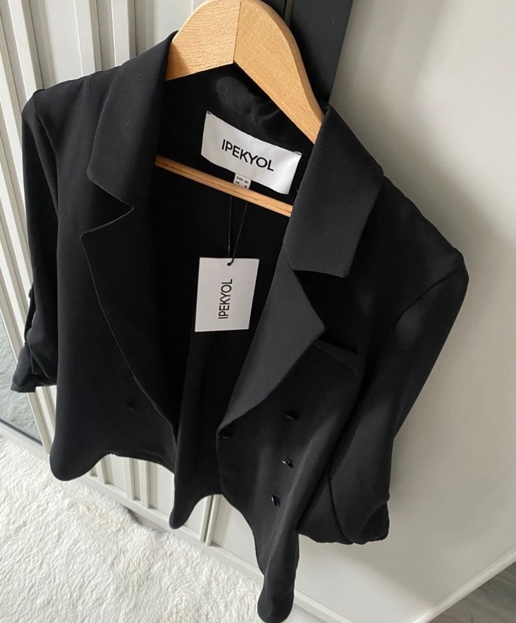 İpekyol Siyah Midi Blazer Kadın Ceket - Görsel 2