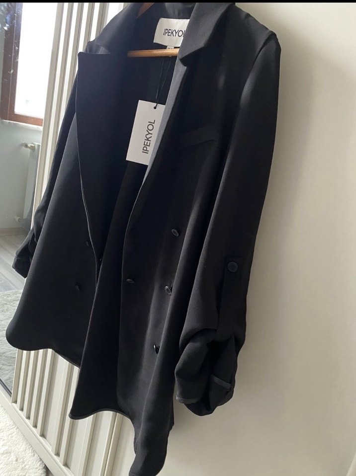 İpekyol Siyah Midi Blazer Kadın Ceket - Görsel 3