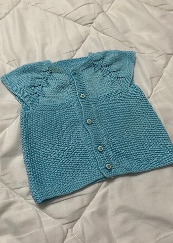 Örgü Erkek Bebek Yelek - Görsel 4