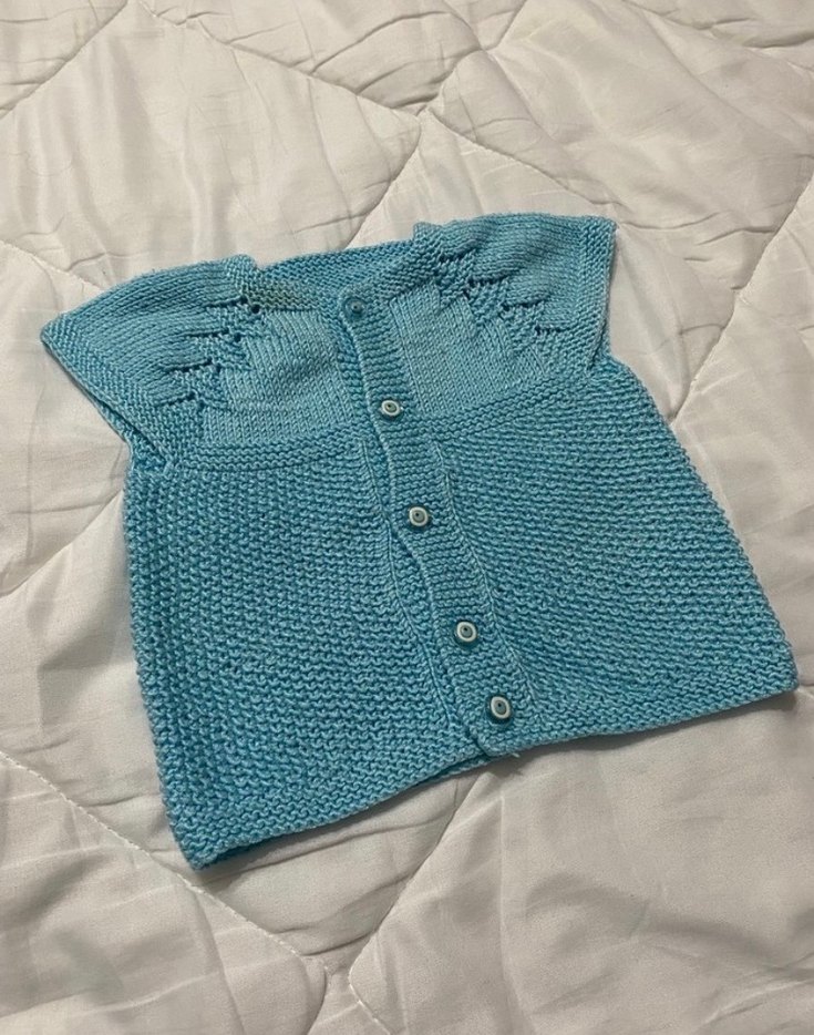 Örgü Erkek Bebek Yelek - Görsel 4