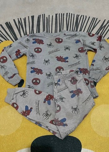 Örümcek Adam Baskılı Gri Çocuk Eşofman Takımı - Görsel 6