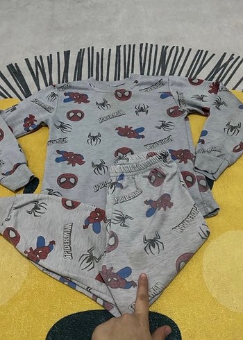 Örümcek Adam Baskılı Gri Çocuk Eşofman Takımı - Görsel 4