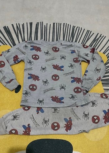 Örümcek Adam Baskılı Gri Çocuk Eşofman Takımı - Görsel 3