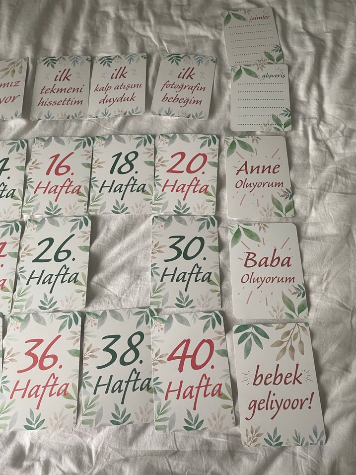 Hamilelik  Haftalık Anı Kartları - Görsel 3