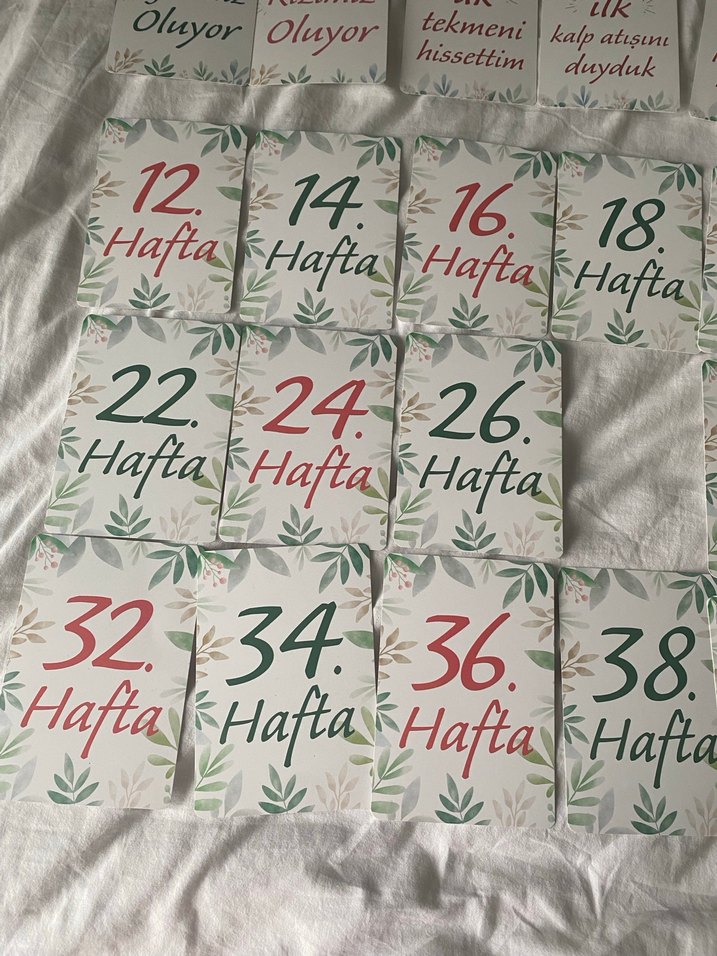 Hamilelik  Haftalık Anı Kartları - Görsel 2