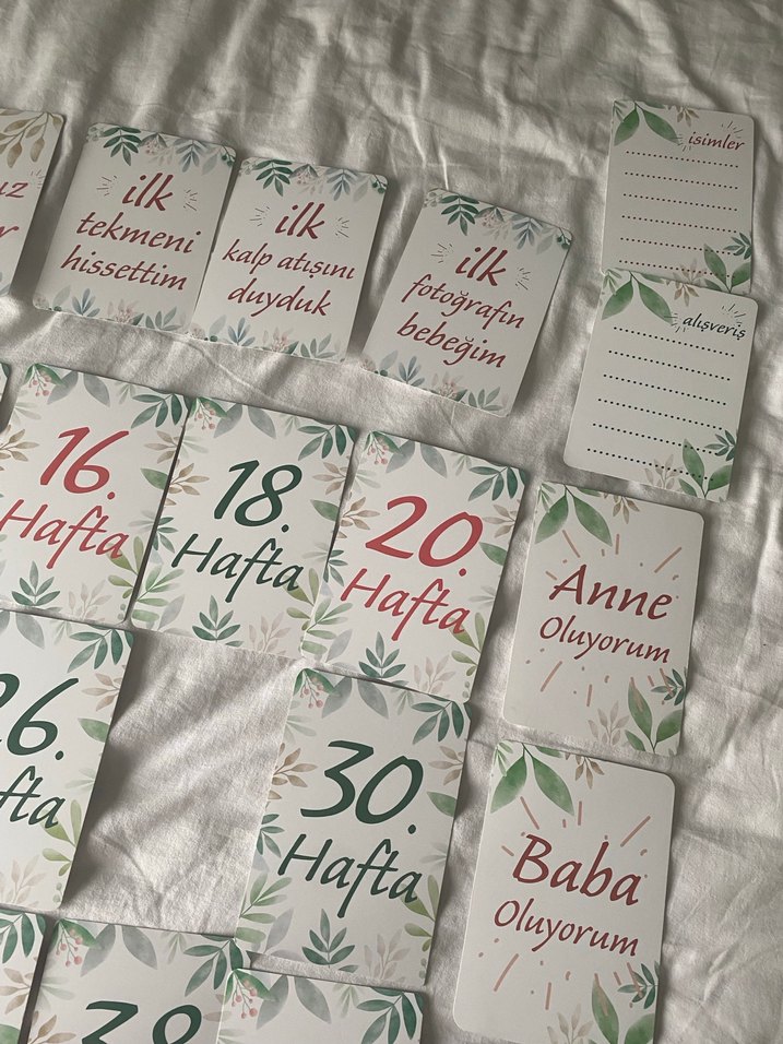 Hamilelik  Haftalık Anı Kartları - Görsel 5