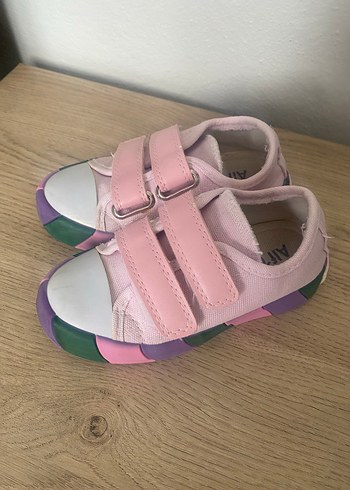 Kız Çocuk Pembe Cırt Cırtlı Spor Ayakkabı - Görsel 4