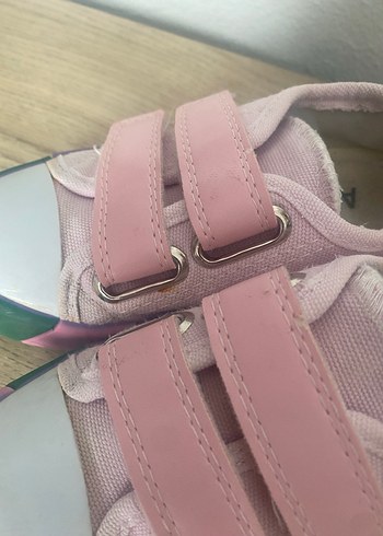 Kız Çocuk Pembe Cırt Cırtlı Spor Ayakkabı - Görsel 5