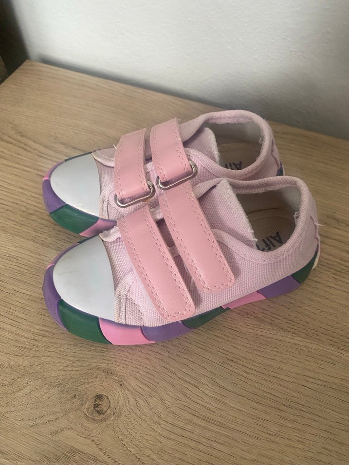 Kız Çocuk Pembe Cırt Cırtlı Spor Ayakkabı - Görsel 4