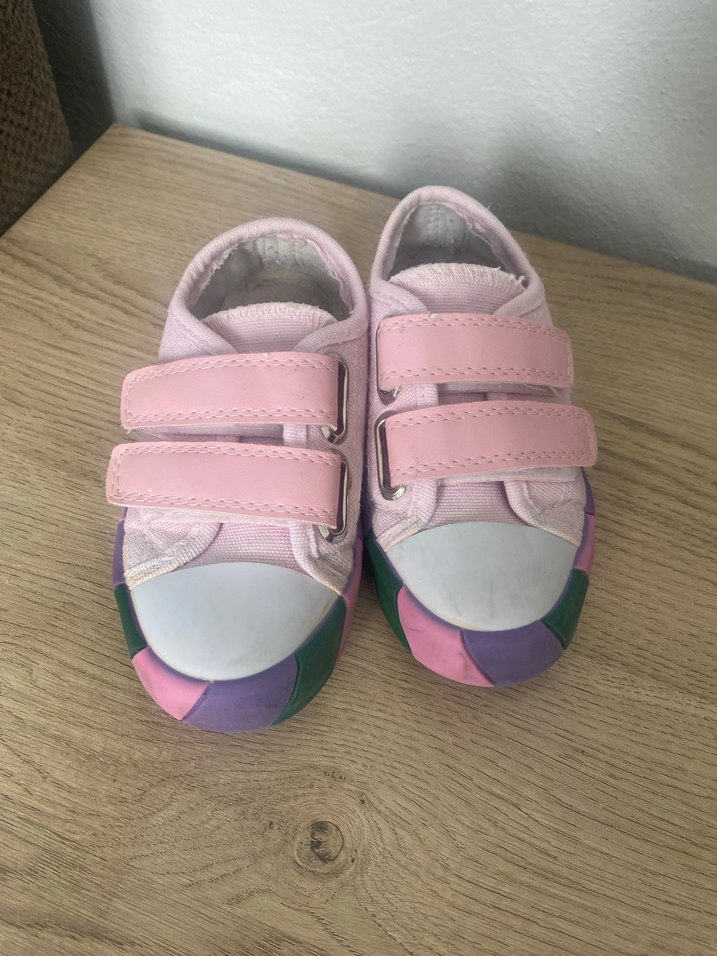 Kız Çocuk Pembe Cırt Cırtlı Spor Ayakkabı - Görsel 3